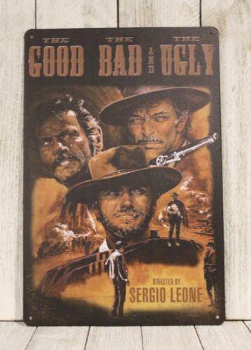 The Good Bad and Ugly Tin Metal Sign Movie Poster Vintage Style Clint EastwoodAluminum 20x30cm(7.8x11.8inch)