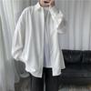 Männer Koreanische Mode Langarm Shirts Herren Harajuku Übergroßen Hemd Männlich Button Up Shirts Blusen