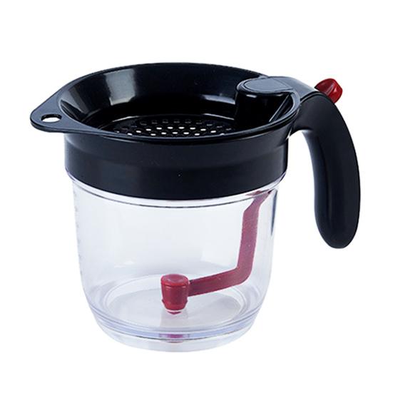 Fat Separator Cup with Bottom Release 4-Cup Gravy Strainer & Oil Filter for Cooking Heat-Resistant Kitchen Gadget