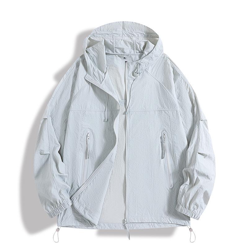 Summer outdoor UV protection sunscreen clothing UPF10 + sweat-absorbing quick-drying hooded sunscreen clothing 11011 breathable and quick-drying