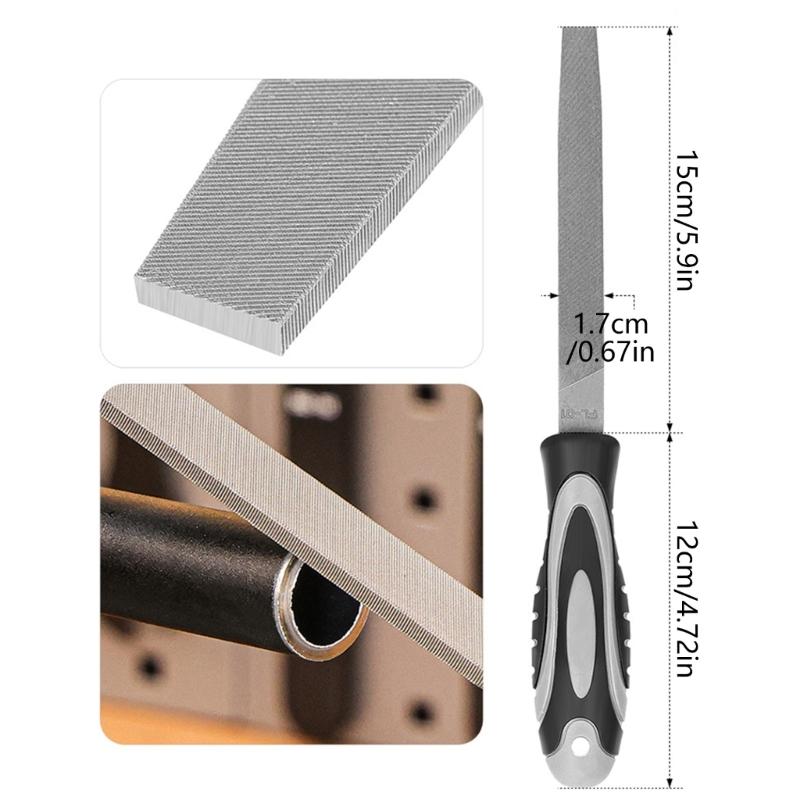 Flat/Half Circle Hand File with Nonslip Handle Road Bike Maintenance File For Cycling Equipment Repair Tool Enduring