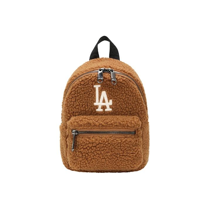 

MLB Los Angeles Dodgers Fleece Polyester Backpack Mini Unisex Backpack Brown 32BG21011-07A Brown
