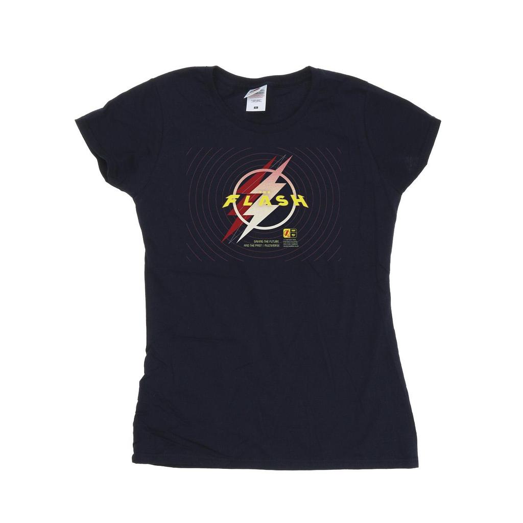 DC Comics Womens/Ladies The Flash Lightning Logo Cotton T-Shirt