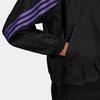 adidas Striped Half-Zip Packable Sports Hooded Jacket Women Jackets Black H65722