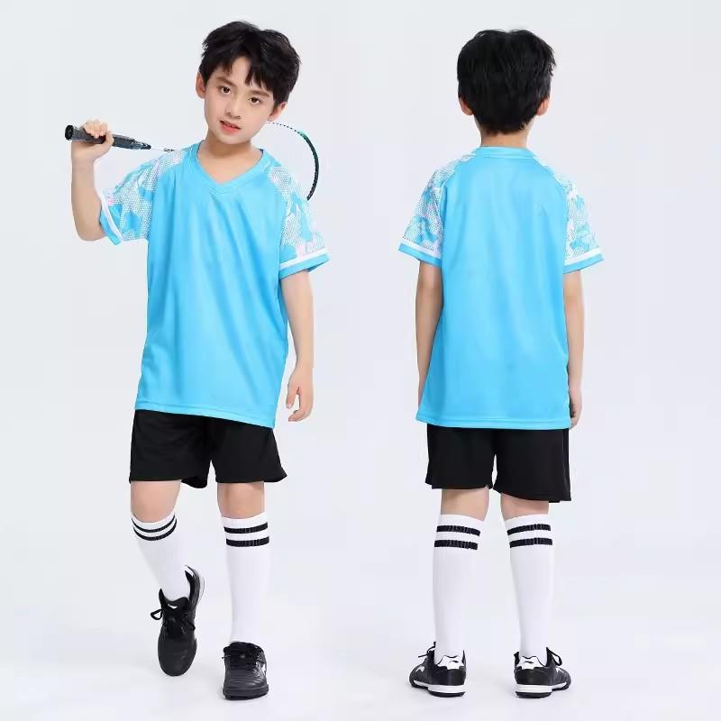 Kids Sports Jerseys Badminton Table Tennis Volleyball Training Breathable Activewear Boys Girls