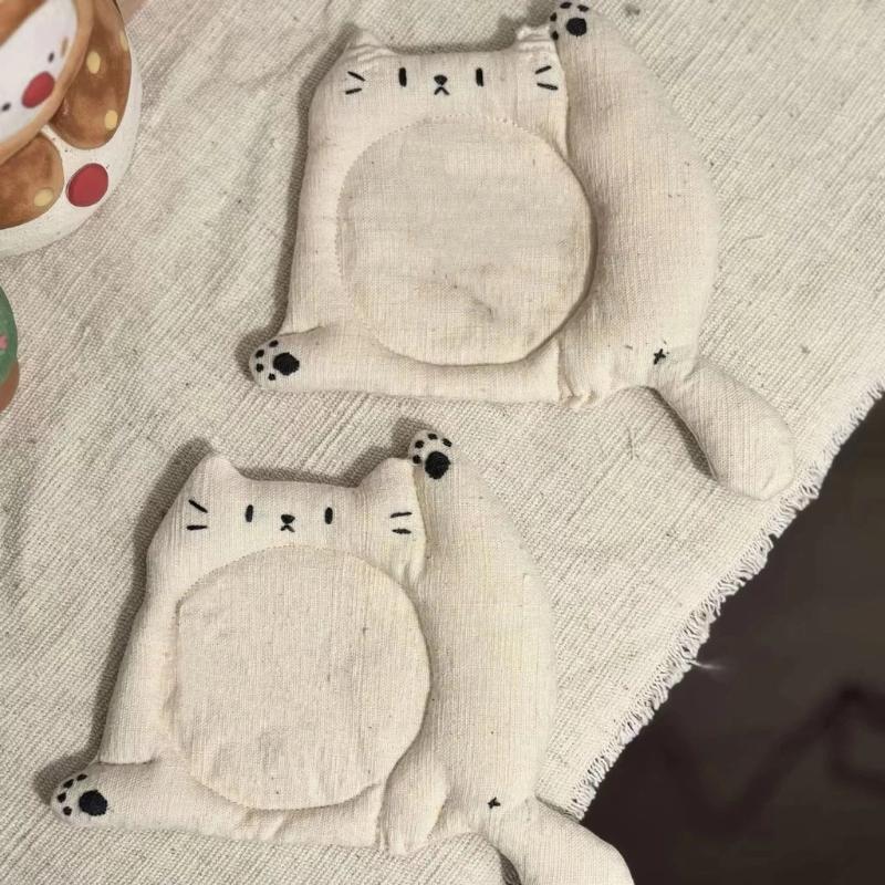 1PCS Coffee Table Mat Decorative Heat Insulation Coaster Tea Table Mat Cute Lazy Coaster For Dining Bar Study Desk Living Room