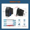 12V/20A 24V/10A Vodotěsný kolébkový přepínač pro lodě, 7pinový SPST, přepínač ON-OFF-ON, dvojité LED světlo pro auto, nákladní automobil, obytný vůz, lodní a nákladní automobil