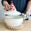 Algodão e Linho de Isolamento Térmico Suporte para Pega de Panela Bolinhas Cobertura Triangular para Pegar Panela para Uso na Cozinha Assar Chef