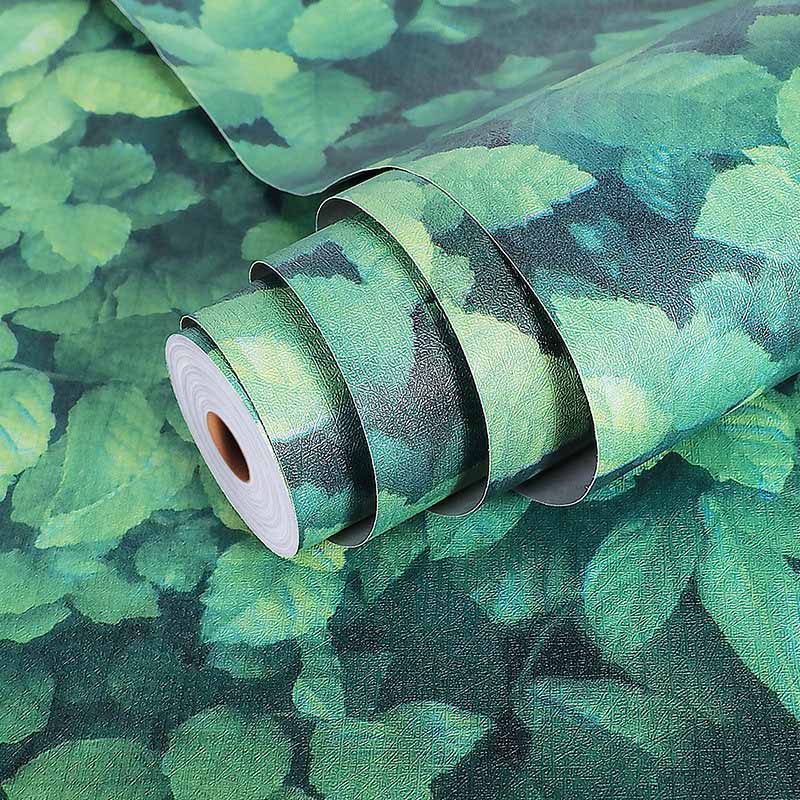 Thickened PVC Self-Adhesive Waterproof Plants Flowers Patterned Wallpaper DIY Furniture Renovation Home Decor Wall Sticker