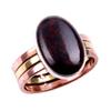 Natural Bloodstone Gemstone 925 Solid Silver Jewelry Two Tone Ring S.9.5US V8H48