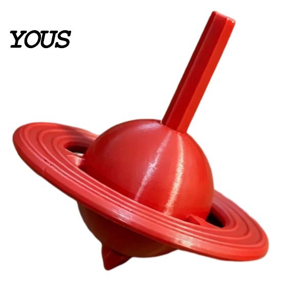 Stable Display Planet 3D Printed Gyro Toy, with Integrated Counterweight Base, Desktop Decoration Model Toy Ornament, Matte Surface Durable