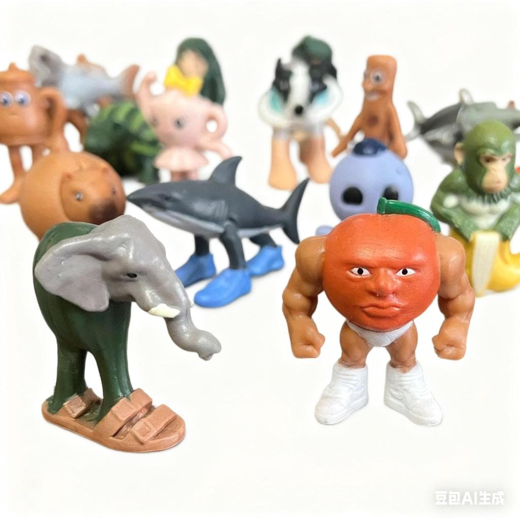 24-piece Brain Lot Italian Brain Lot Goods Figure Collection: Madness and Fantasy Memetic Creatures Descend on Your Desk "Color Box Packaging" (First
