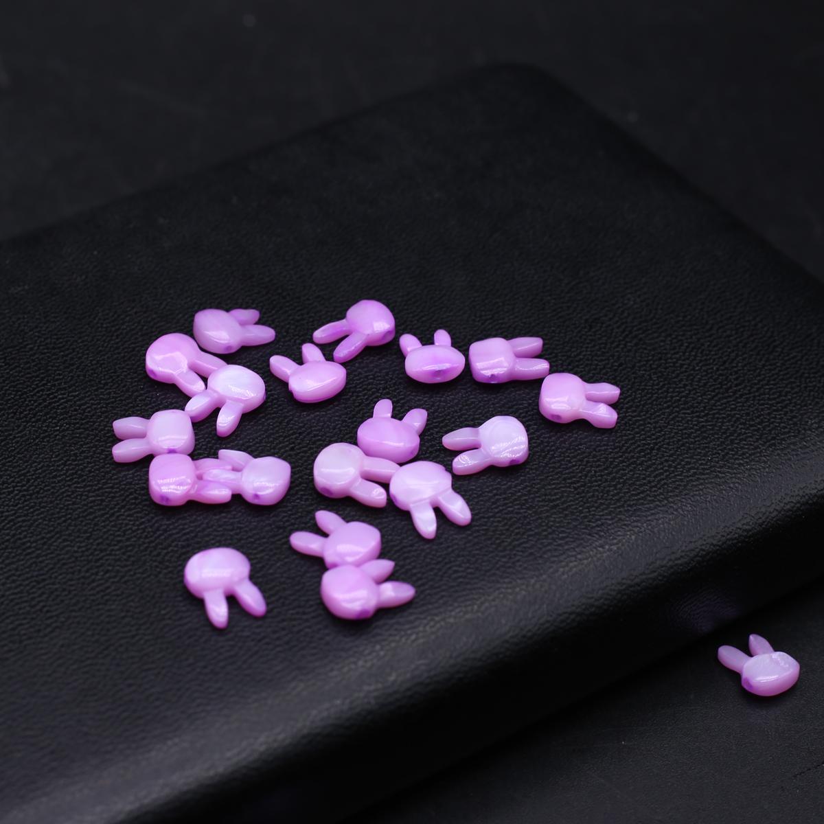 

5 шт./упак. мини-бусины из натуральной ракушки, свободные бусины в форме кролика для изготовления ювелирных изделий своими руками, пасхальное ожерелье, браслет, серьги, аксессуары 12x10 мм 5Pcs/12x10mm фиолетовый