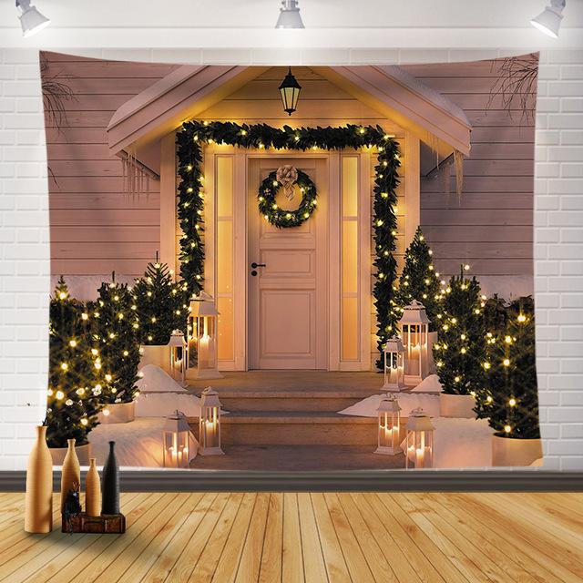 Panno da appendere natalizio nordico, casa, soggiorno, camera da letto, comodino, sfondo, da appendere alla parete, decorazione della stanza dell'anno