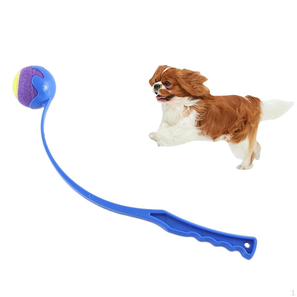 Pet Ball Thrower Outdoor Dog Throwing Stick for Medium Large Dogs Blue