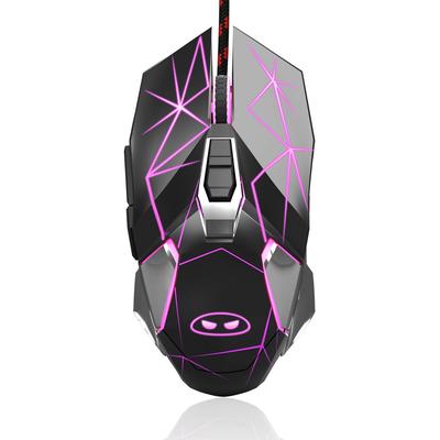 MageGee G10 Wired Gaming Breathing LED Adjustable Ergonomic Optical Computer Mouse with 7 Buttons for Windows PC Black Mouse, 7-Color Backlit, 6-Speed