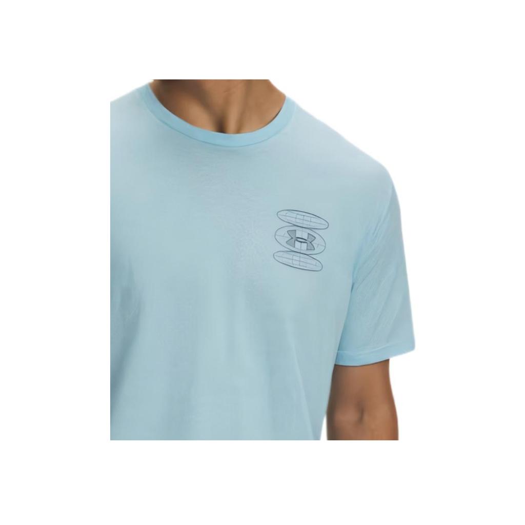Under Armour Outdoor Mountain Comfortable Casual Short Sleeve T-Shirt Men T-Shirts Blue 1390226-494