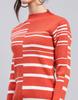 Monte Carlo Womens Self Design Orange Band Neck Full Sleeve Top
