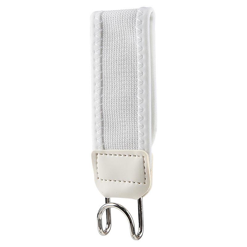 

Casual and convenient waistband tightening metal hook elastic lazy belt adjustable elastic waist buckle белый