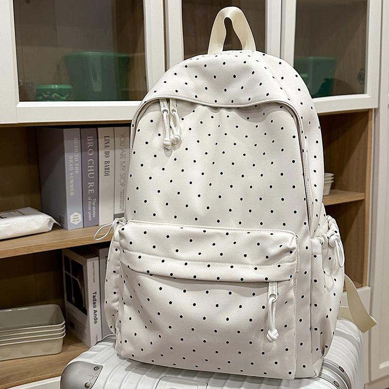 Point Print Student Schoolbag Women's Backpack