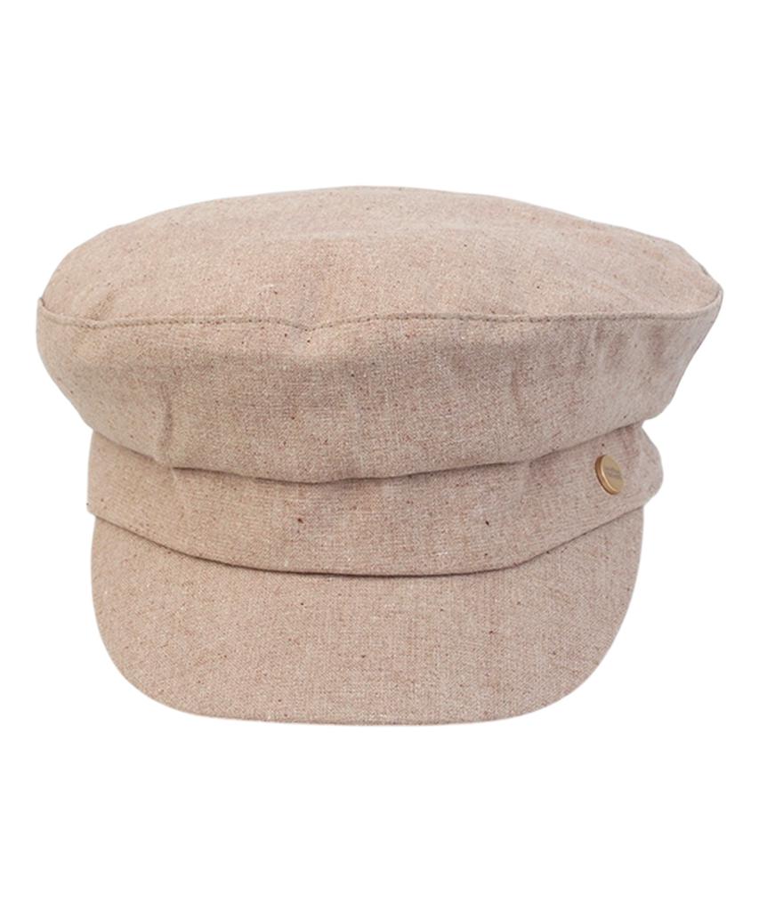 Yunibeosyeolkemiseuteuli Linen Beige Logo Marine Cap