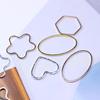 DIY Jewelry Accessories: Geometric Oval and Egg Shape Copper Rings for Earrings