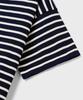 Andeleusenandeleusen Boatman Short Sleeve Striped Knit Royal Blue