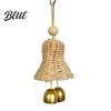 Rattan Bell Bird Chew Toy Woven Parrot Toy Chewing with Natural Bells or Balls Cage Accessories for Cockatiels Budgies Small Medium Parrots