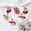 Christmas Wool Felt Santa, Snowman & Reindeer Bell Pendant