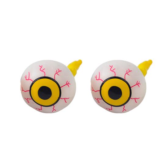 2Pcs Halloween Eyeball Squeeze Toy with Tail Soft TPR Stress Relief Ball Gag Prank Fidget for Kids Adults
