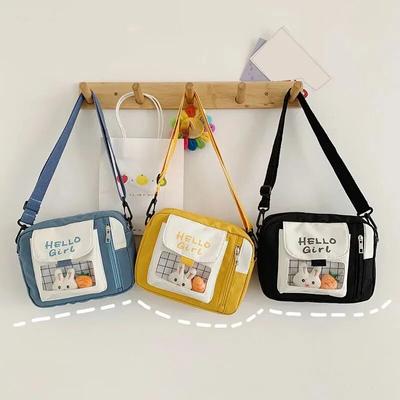 Crossbody Vrouwelijk Nieuw Schattig Meisje Canvas Student Koreaanse Versie Een-schouder Kleine Vierkante Tas Multifunctioneel All-match Cross