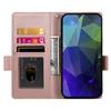 DF-010 For Samsung Galaxy S23+ Case PU Leather Shockproof Cell Phone Cover with Wallet