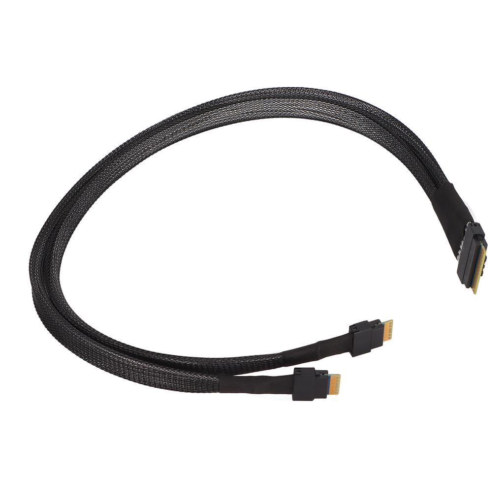 Mini SAS Cable 24 Gbps Fast Transmission SATAATA Interface 0.5m Length SFF8654 8I to 2xSFF8654 4I