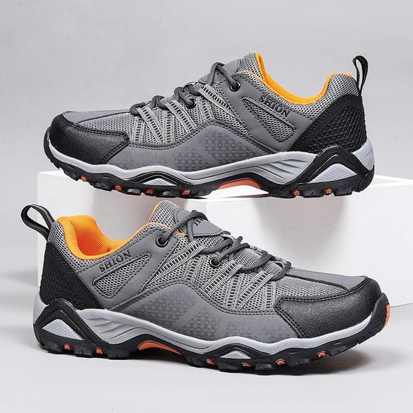 Fashion Hiking Shoes Waterproof Leather Comfortable Outdoor Sports Sneakers for Men Wear Resistant Breathable Running Camping Shoes