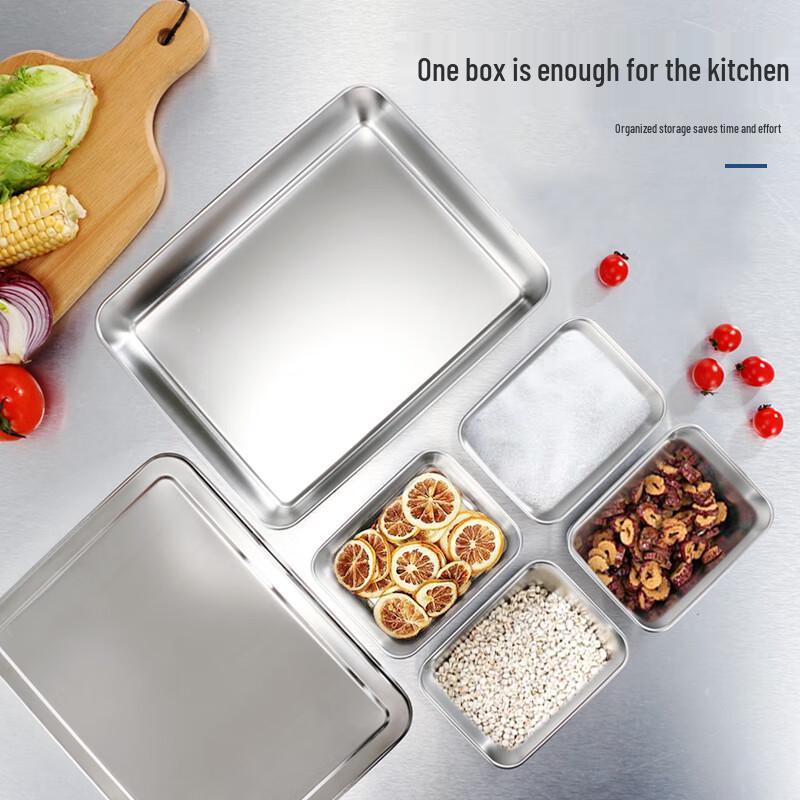 Stainless Steel 4-Compartment Condiment Box