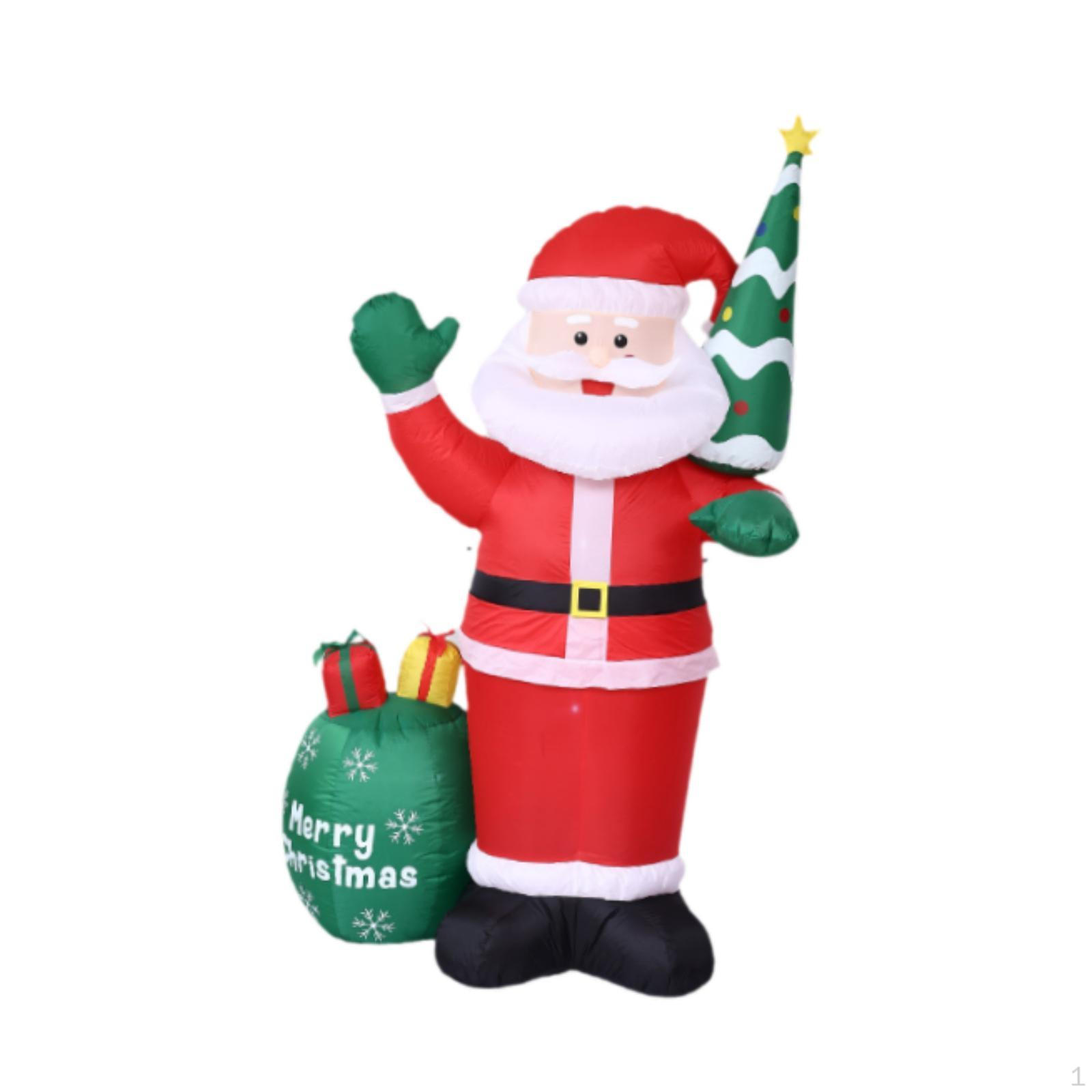 

Christmas Inflatable Santa with Gift Bag 180cm Standing Cute Holiday Display Xmas Decorations for