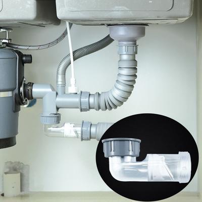 Odor Proof Drain Pipe Joint Curved Tube Downpipe Tube Pipeline Accessory Kitchen Sink