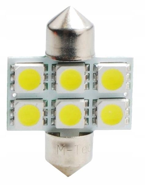 LED BULB C5W C10W 31mm 6xSMD5050 WHITE TUBE
