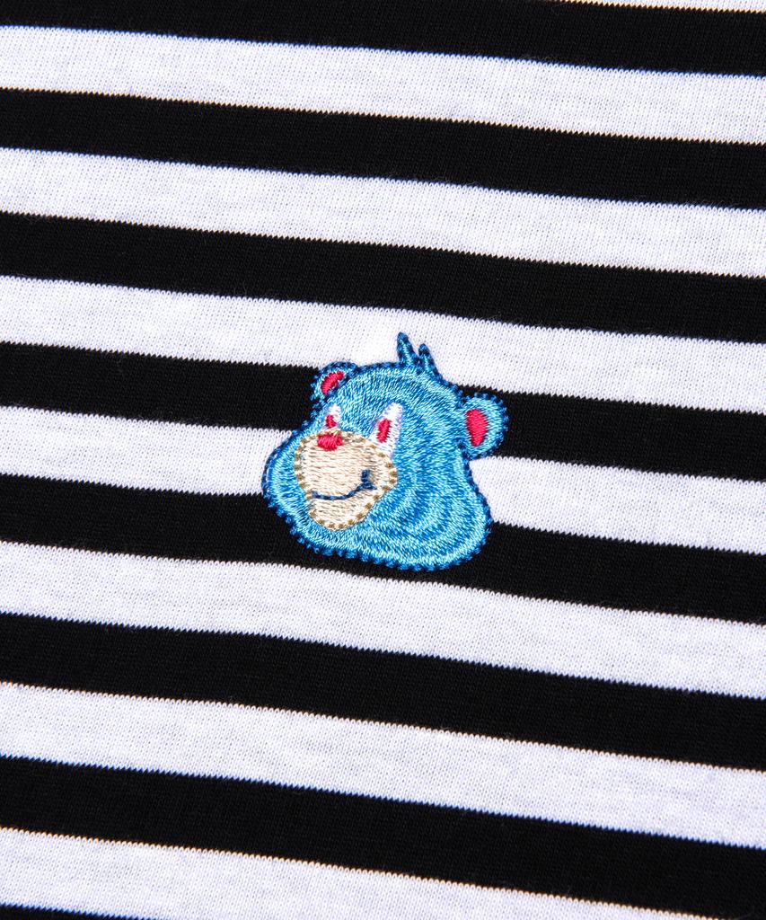 LMC Emb Bear Stripe Tee Black