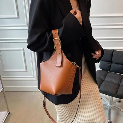 Eenvoudige Casual Franse Dames Crossbody Mode Mobiele Telefoontas PU Leer Schoudertas Emmertas Vrouwelijk