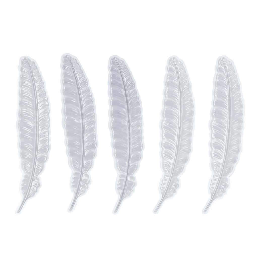 5pcs Bookmark Mold Recyclable Elastic DIY Production Soft Bookmark Silicone Mold for DIY Craft