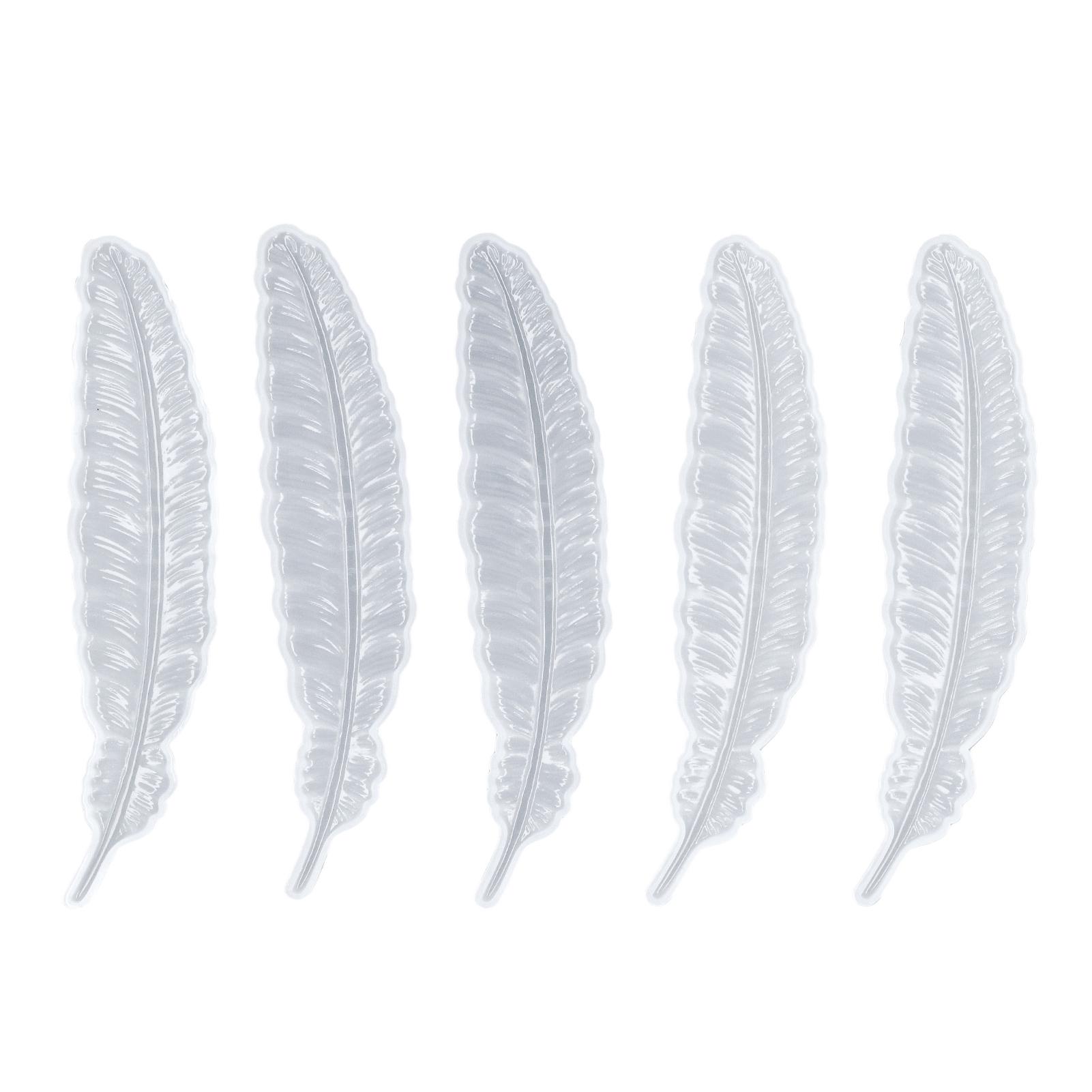 

5pcs Bookmark Mold Recyclable Elastic DIY Production Soft Bookmark Silicone Mold For DIY Craft белый
