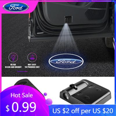 Car Sticker Car LED Door Projector Lamp Laser HD Welcome Courtesy Lights Decoration For Ford Escape Edge Mondeo Taurus Fusion Mu