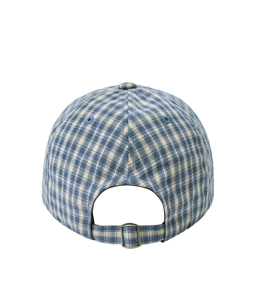 YALE Y Logo Check Ball Cap_Blue