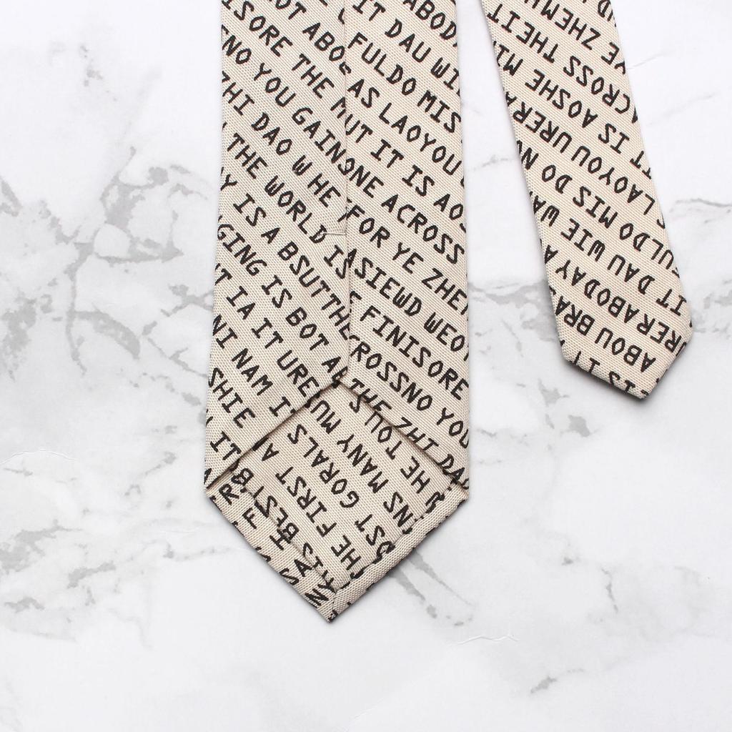 Men'S And Women'S Cotton Letter Arrow Casual Tie, Wind Casual Versatile Shirt Tie