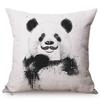 Pandas Wearing Hats Special Decorative Cushion Cover Funny Boxer Clown Cute Panda Nursery Art Room Decoration Chair Pillowcases