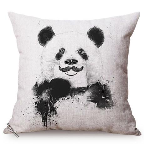 Pandas Wearing Hats Special Decorative Cushion Cover Funny Boxer Clown Cute Panda Nursery Art Room Decoration Chair Pillowcases