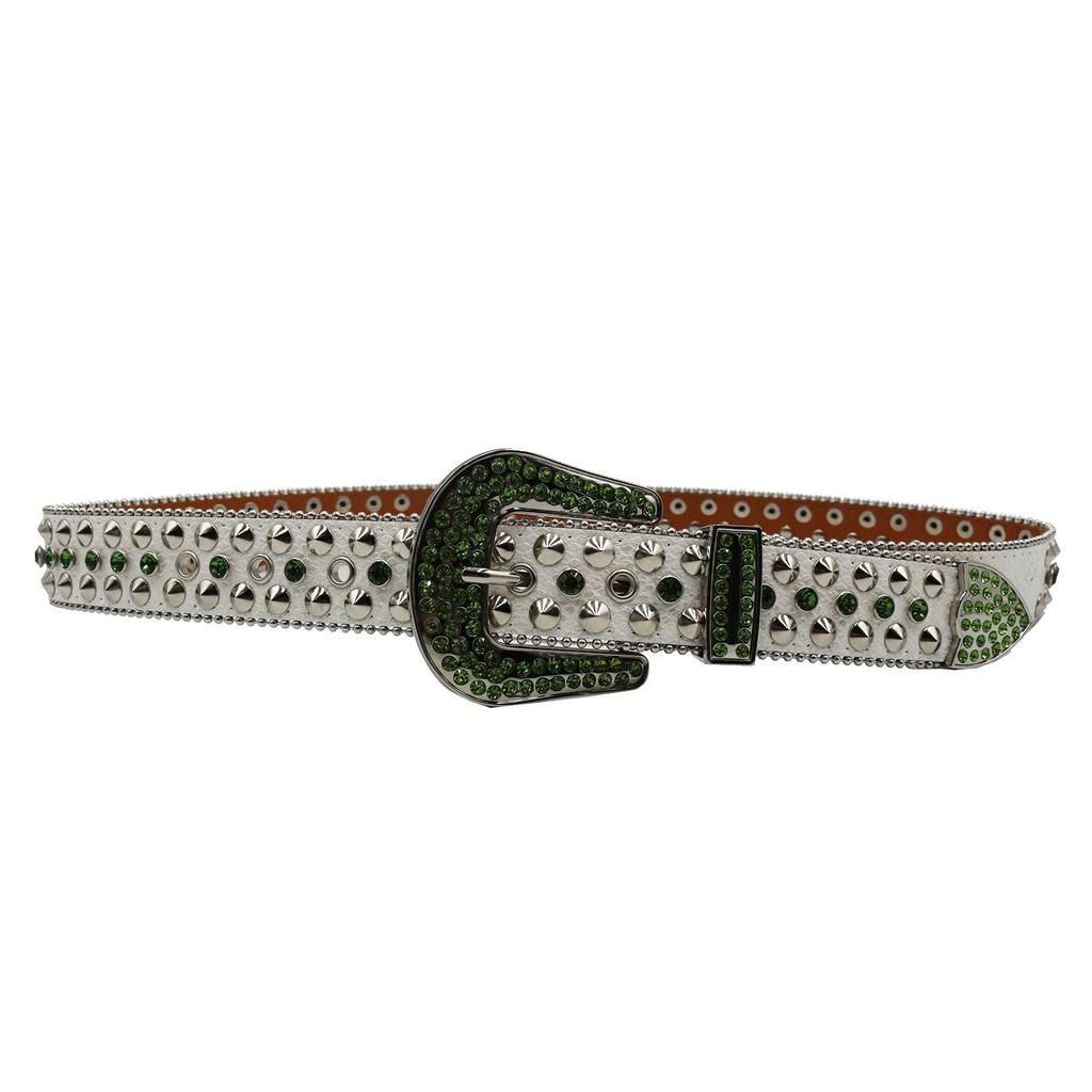Silver Glitter Rhinestone Waist Belt - Women's Inlaid Full Diamond Fashion Trend