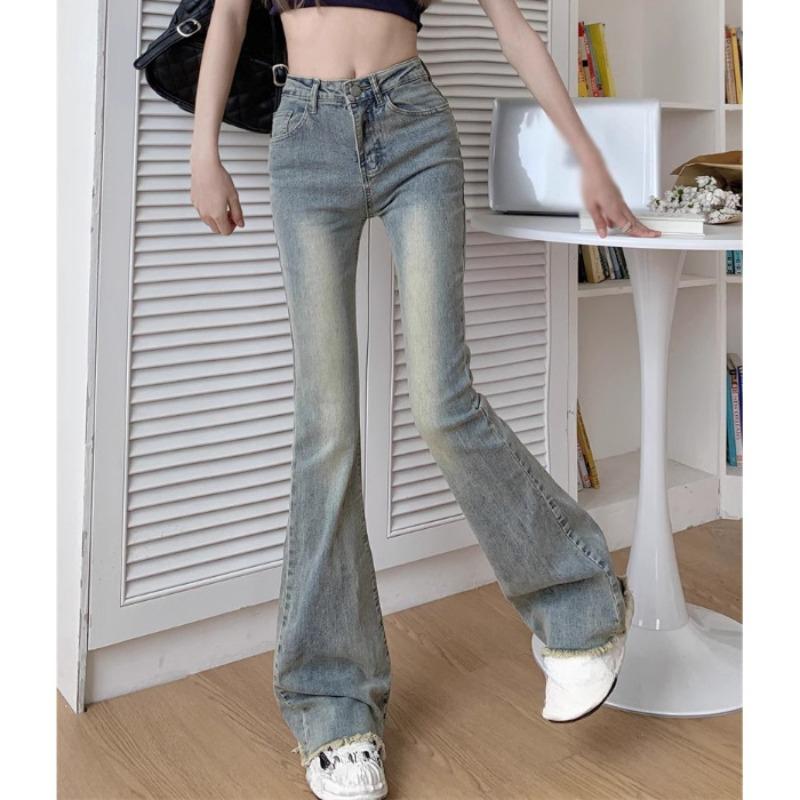 Ladies' High Waisted Jeans Autumn Fashion Jeans Vintage Y2K Wide Leg Denim Pants Women  Loose Trousers