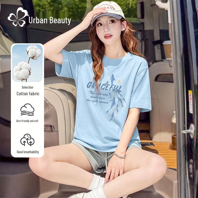 Women s Loose Fit Cotton Graphic T-Shirt 2XL
